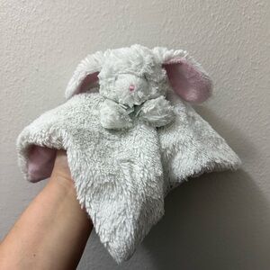 Rare  Bass Pro Shops Bunny Rabbit White Pink Baby Security Blanket Lovey